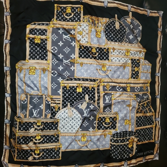 Authentic New In Box Louis Vuitton Scarf M7645 Let's Go Noir - Picture 3 of 6